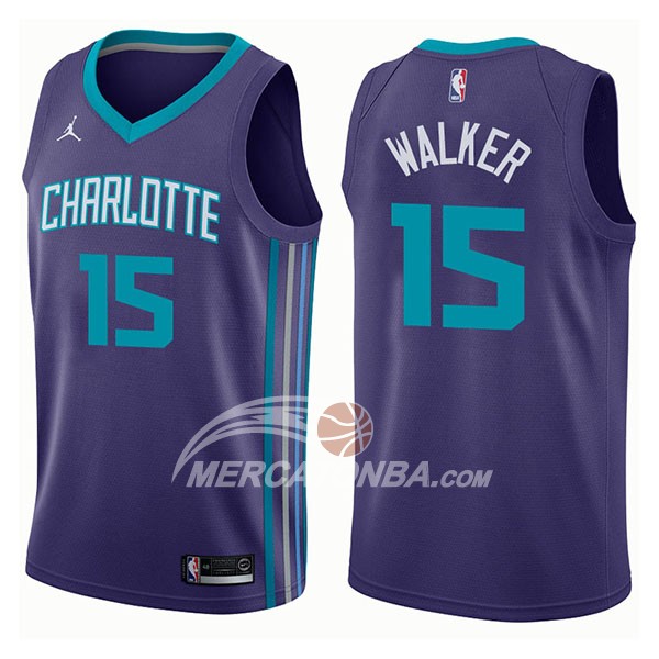 Maglia NBA Charlotte Hornets Kemba Walker Statement 2017-18 Viola